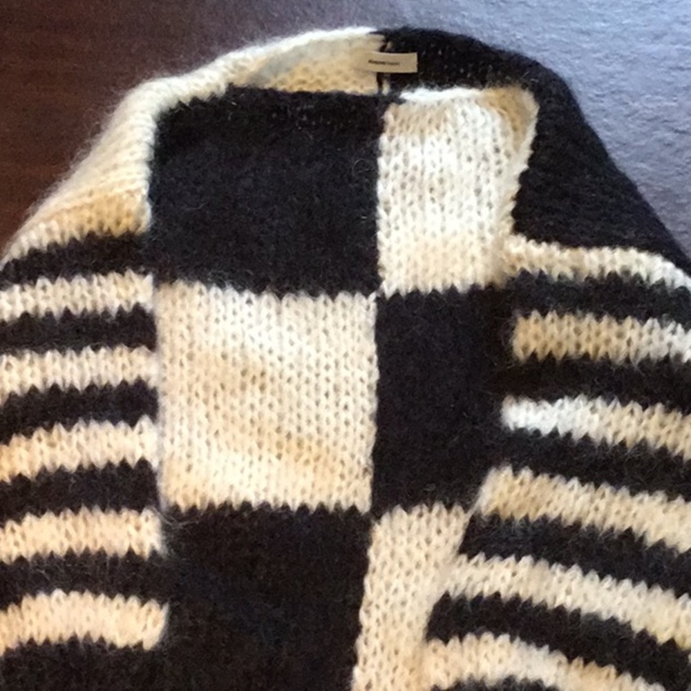 75% mohair/13% poly sweater
